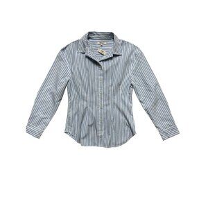 Madewell Striped Button Down Shirt Womens 4 Blue White Cotton NWT